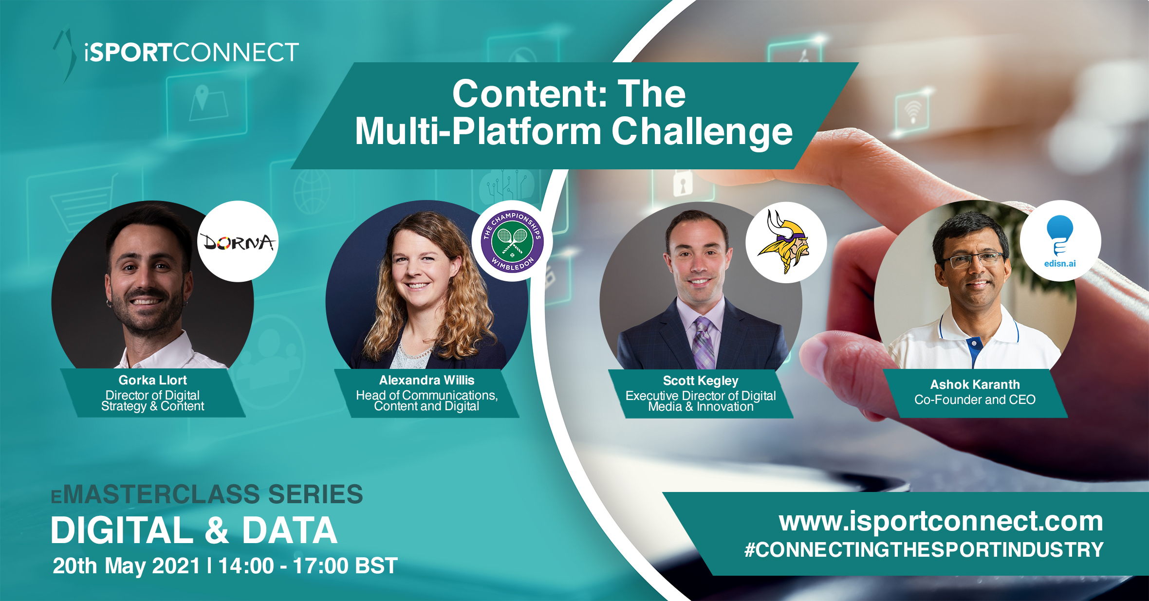 Isportconnect eMasterclass series Digital&Data PANELS SPEAKERS