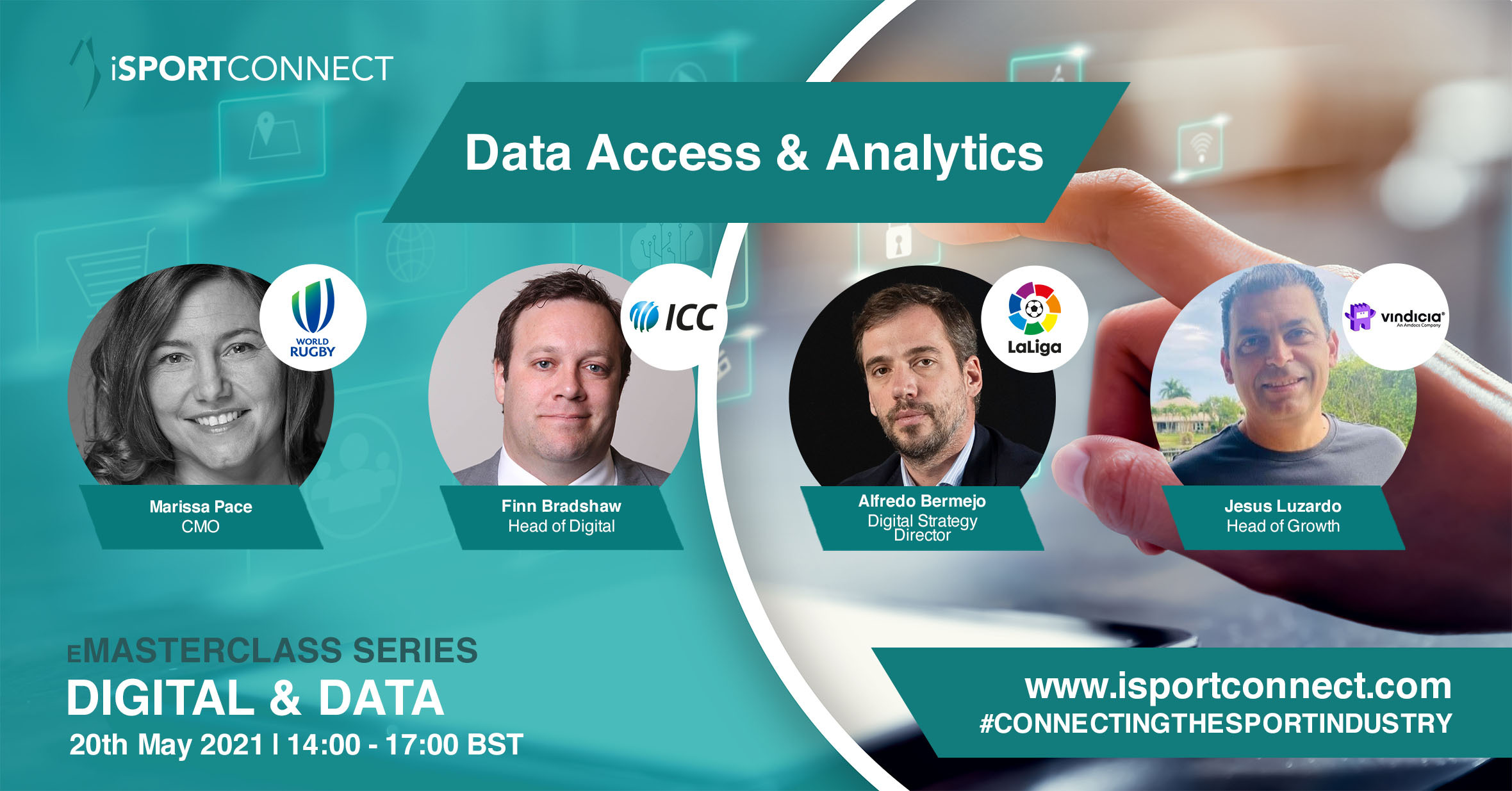 Isportconnect eMasterclass series Digital&Data PANELS SPEAKERSdata access